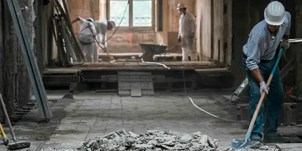 fire damage restoration professionals performing structural cleanup and restoration after a fire in Memphis, TN